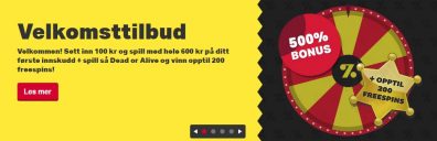 Velkomstbonus hos Mobilautomaten Casino